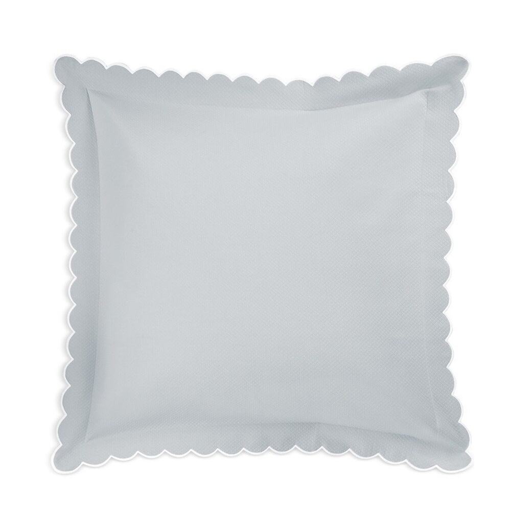 Matouk 061 Diamond Pique Euro Sham Scalloped Edge 27 x 27 Pool NWT $150